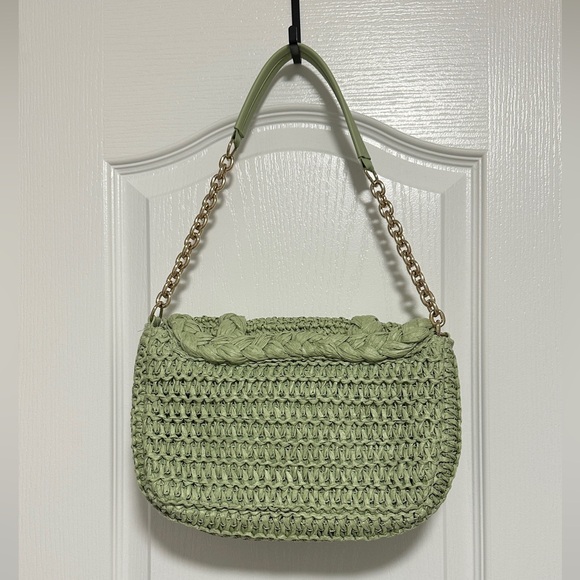 Light green woven handbag - Picture 2 of 4